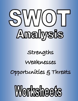Preview of SWOT Analysis Worksheets for Marketing Class
