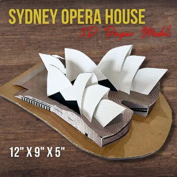Preview of Australia SYDNEY OPERA HOUSE 3D Paper Model Landmark Craft *Detailed*