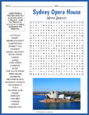SYDNEY OPERA HOUSE Word Search Puzzle Worksheet Activity
