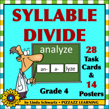 Preview of SYLLABLE DIVIDE • PLUS POSTERS WITH RULES • GRADE 4