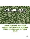 SYLLABLE WAR Classic war card game for syllable instruction