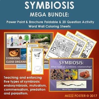 Preview of SYMBIOSIS MEGA Bundle: Presentation, Foldable, Questions, Word Wall Set