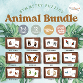 SYMMETRY PUZZLES Animals Bundle | Montessori Inspired Visu