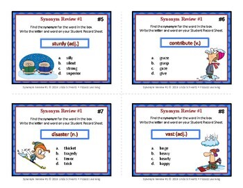 SYNONYM REVIEW #2 • VOCABULARY TEST PREP • GRADE 5 by Pizzazz Learning