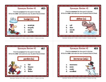SYNONYM REVIEW #2 • VOCABULARY TEST PREP • GRADE 5 by Pizzazz Learning