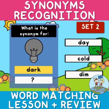 SYNONYMS SET 2 | Matching Activity and Lesson 27 CARDS | Same
