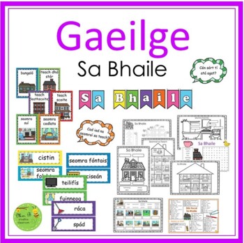 Preview of Sa Bhaile Display and Worksheet Pack