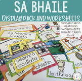 Sa Bhaile Irish Display Pack and Worksheets