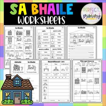 Preview of Sa Bhaile Worksheet Pack - Gaeilge worksheets - 10+ activities