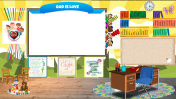 Sabbath School or Sunday School Virtual Classroom Background | TPT