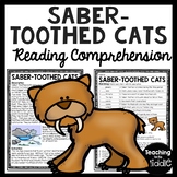 Saber-toothed Cats Reading Comprehension Worksheet Neolith