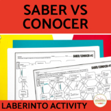 Saber vs Conocer Spanish Maze Review Game Practice Activit