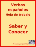 Saber y Conocer Spanish Verbs Worksheet