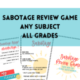 Sabotage the Review Game (Elementary, Middle & High School)