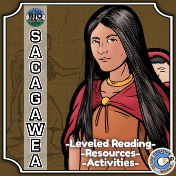 Preview of Sacagawea Biography - Reading, Digital INB, Slides & Activities
