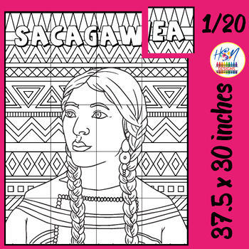Preview of Sacagawea Collaborative Poster Art - Women's History Month Bullertin Board Craft