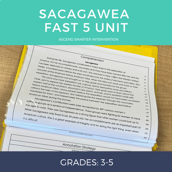 Preview of Sacagawea Fast 5 Unit (3rd - 5th)