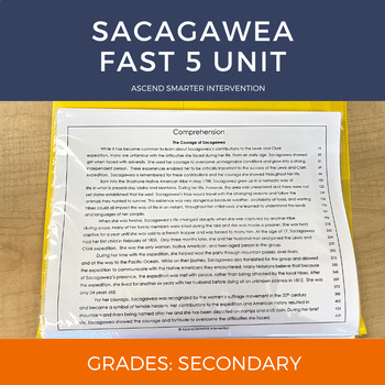 Preview of Sacagawea Fast 5 Unit (6th & Up)