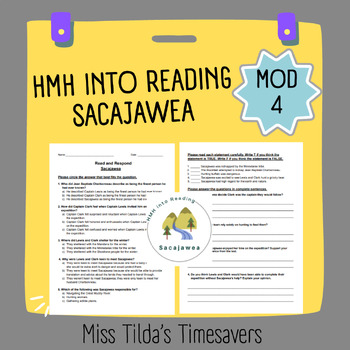 Preview of Sacajawea - Grade 6 HMH into Reading