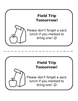 field trip reminder template free