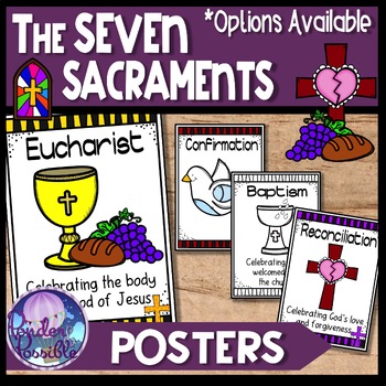 Preview of Seven Sacraments Posters (Catholic)