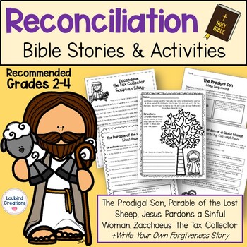 Preview of Reconciliation Bible Story Activities | Prodigal Son Lost Sheep | Confession