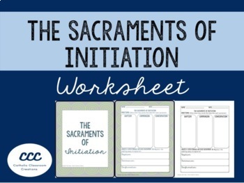 Preview of Sacraments of Initiation Worksheet