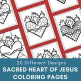Sacred Heart of Jesus Coloring Pages (20 Different Designs)