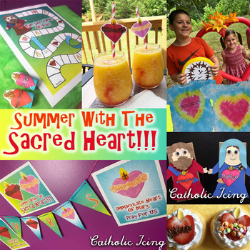 Preview of Sacred Heart of Jesus Themed At-Home Catholic Vacation Bible School Program