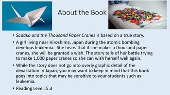 Preview of Sadako and the Thousand Paper Cranes