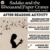 Sadako and the Thousand Paper Cranes | After Reading & Pre