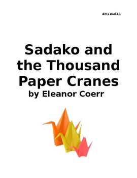 Sadako And A Thousand Paper Cranes Teaching Resources Tpt
