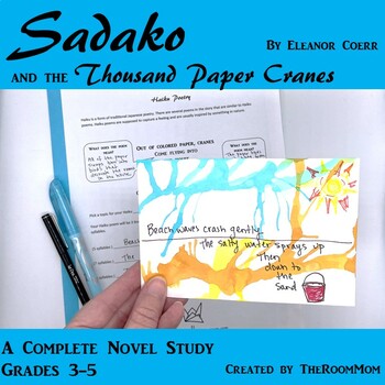 Preview of Sadako and the Thousand Paper Cranes Novel Study Unit