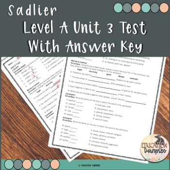 Sadlier Vocabulary Workshop Level A -- Unit 10 Powerpoint by Laur's ELA  Store