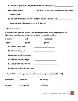 Sadlier-Oxford Vocabulary Workshop Level B Unit 2 With Answer Key