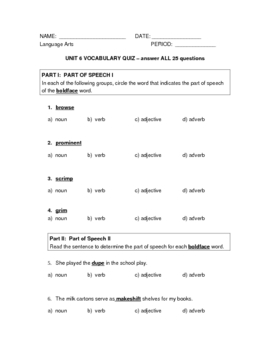 vocab workshop level c unit 6 answers