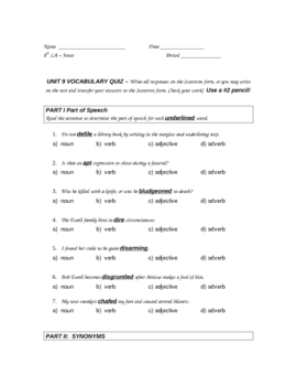 Vocabulary Workshop Level A Unit 9 Vocabulary In Context Answers - bmp-get