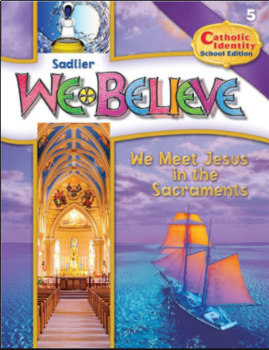 Preview of Sadlier Religion We Believe Grade 5 Unit 3 Review Sheet Bundle