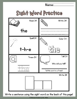 Sadlier School From Phonics to Reading First Grade Sight Word Practice