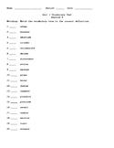 Sadlier Vocabulary Workshop Level C Units 1 - 15 Tests