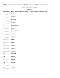 Sadlier Vocabulary Workshop Level C Units 1 - 3 Tests