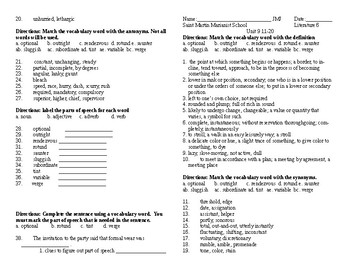 a unit level 9 vocabulary workshop Worksheet Activities Vocabulary Kidz  Unit 9