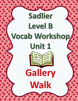 Sadlier Vocabulary Workshop Level A -- Unit 10 Powerpoint by Laur's ELA  Store