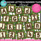Safari Alphabet Letter & Number Tiles Clipart | Jungle Bul