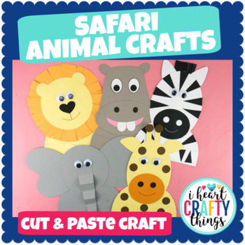 Preview of Safari Animal Crafts Bundle Pack