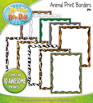 Preview of Safari Animal Print Borders {Zip-A-Dee-Doo-Dah Designs}