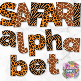 Safari Animal Print Letter Clip Art // Alphabet, Numbers, 