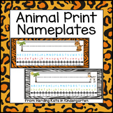 Safari Animal Print Name Tags