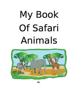 Preview of Safari Animals Book