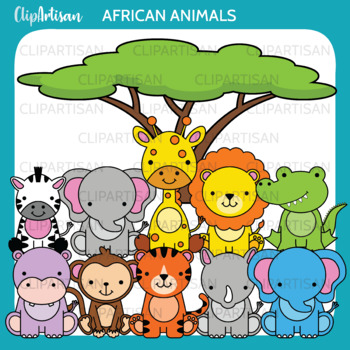 Download Safari Animals Clip Art Jungle Animals African Wildlife By Clipartisan